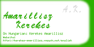 amarillisz kerekes business card